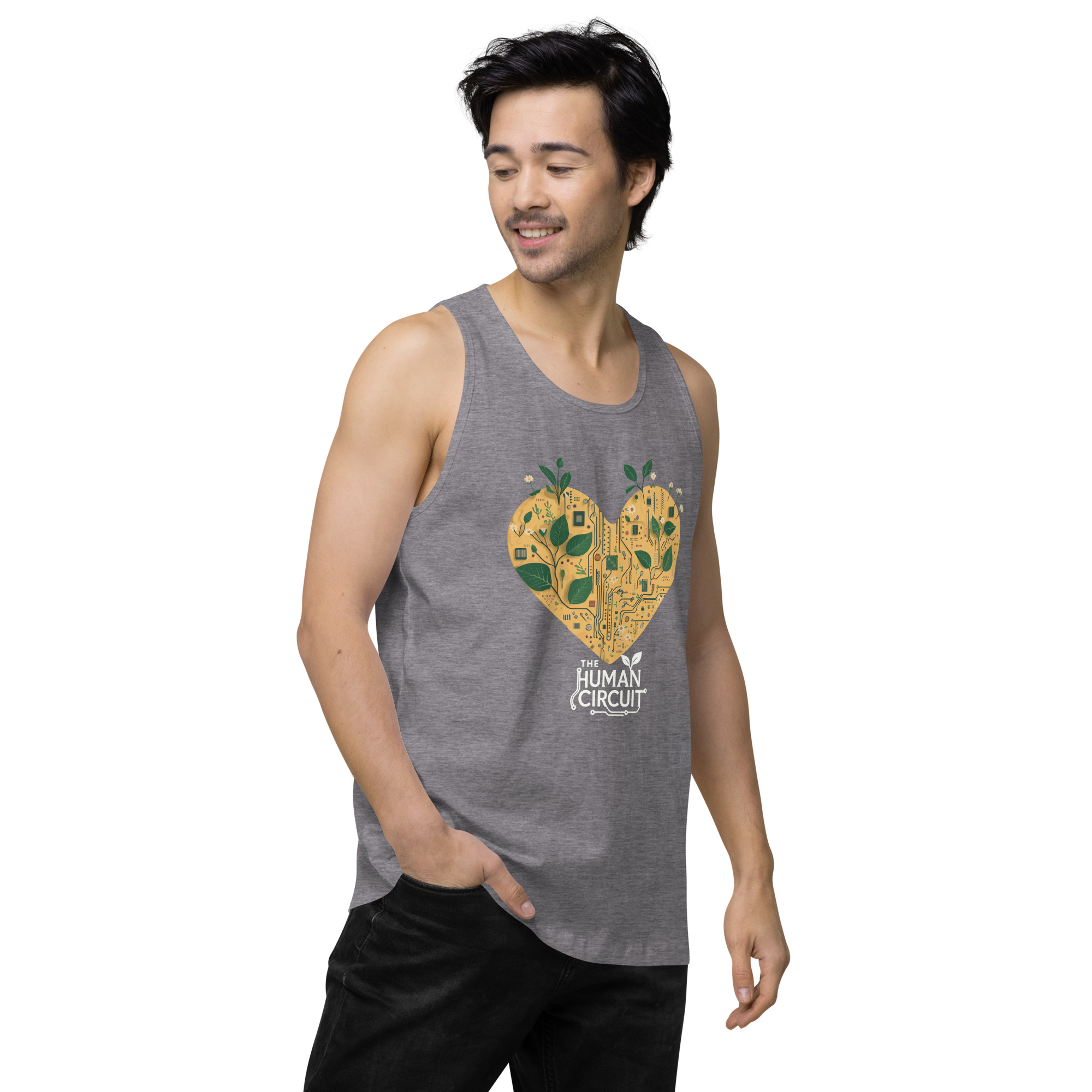 The Human Circuit ReLeaf Men’s premium tank top - Image 19