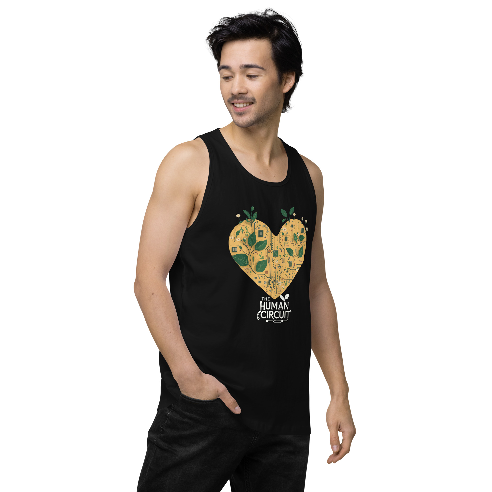 The Human Circuit ReLeaf Men’s premium tank top - Image 4