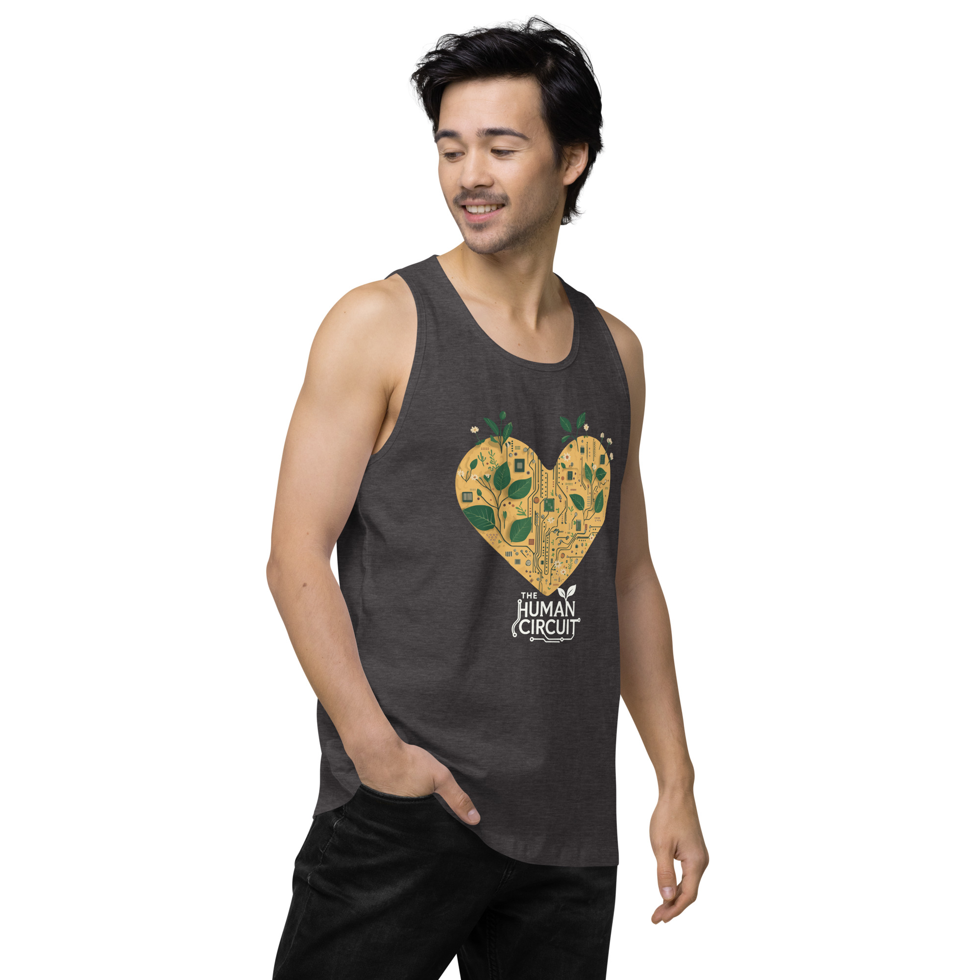 The Human Circuit ReLeaf Men’s premium tank top - Image 9