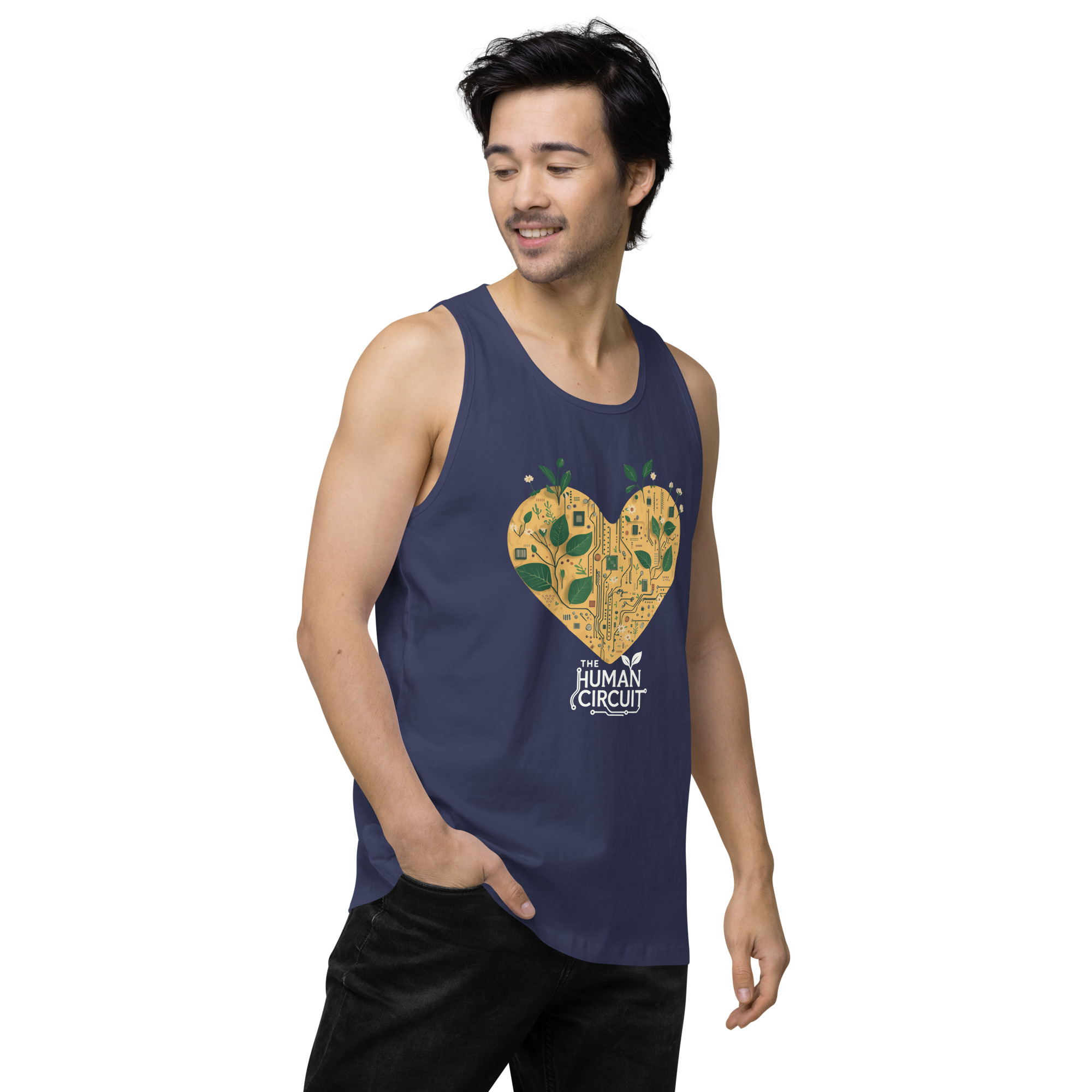 The Human Circuit ReLeaf Men’s premium tank top - Image 14