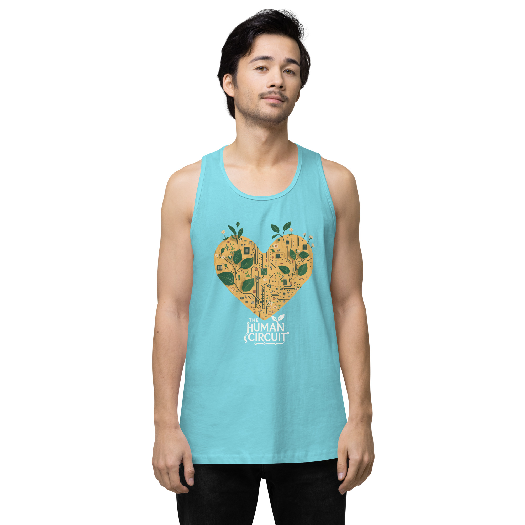 The Human Circuit ReLeaf Men’s premium tank top