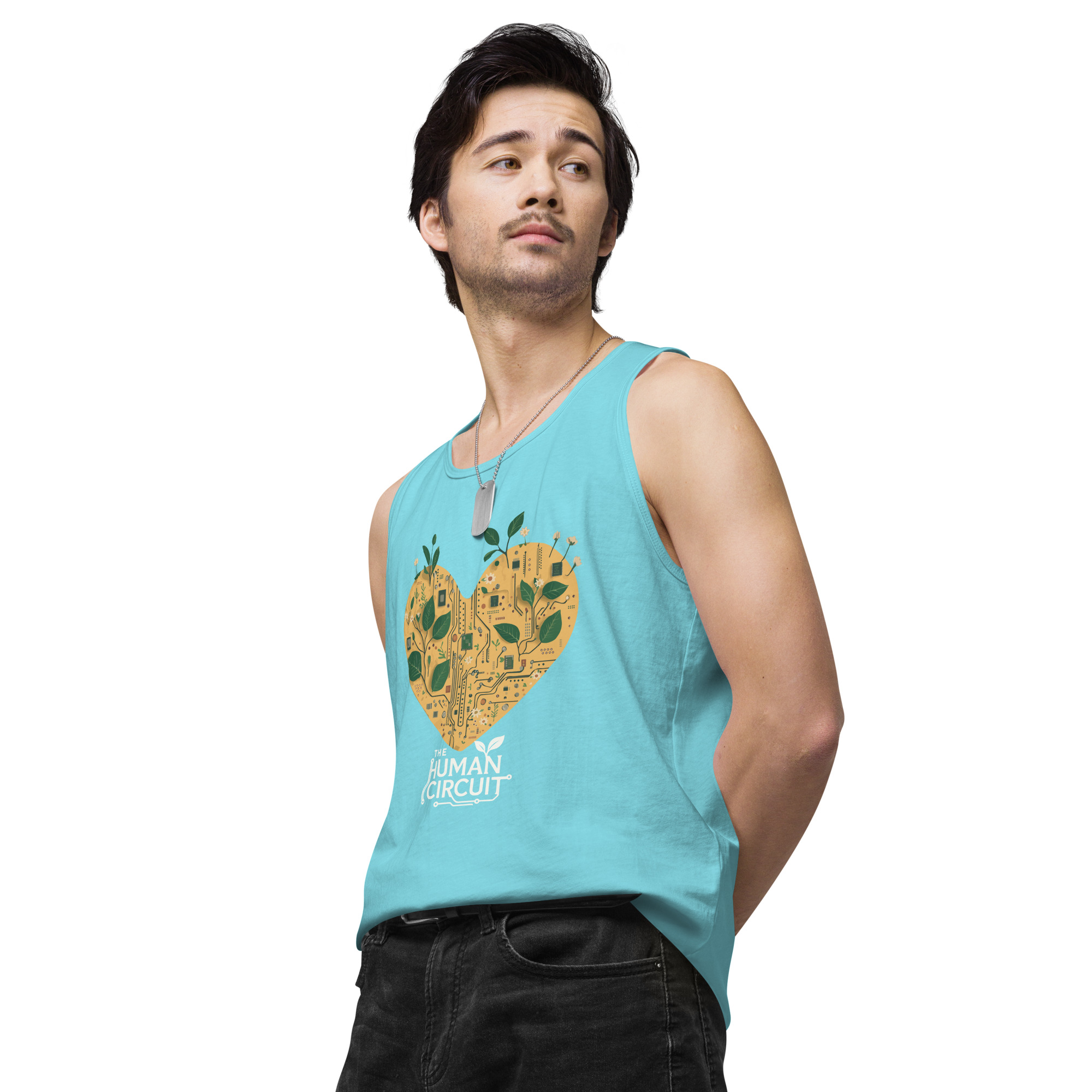The Human Circuit ReLeaf Men’s premium tank top - Image 24